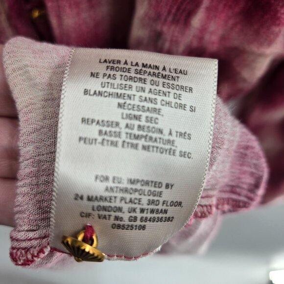 Maeve by Anthropologie pink plaid long sleeve top - Picture 8 of 8